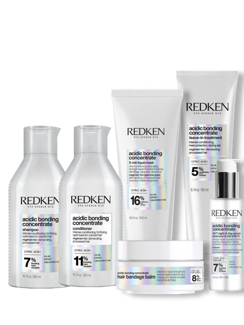 Acidic Bonding Concentrate Complete Set 6 FULL SIZE PCS AS PICTURED